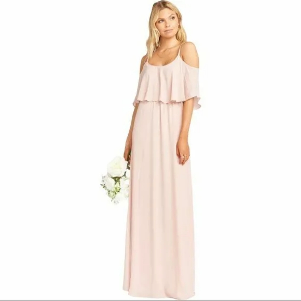 Show Me Your Mumu Caitlin Ruffle Maxi Dress L
